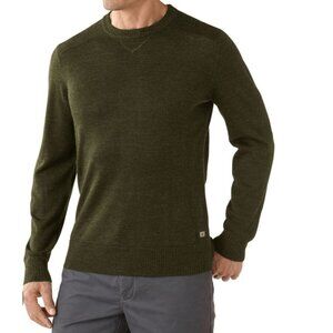 Smartwool Mens Green Merino Wool blend Sweater size Large crewneck outdoor